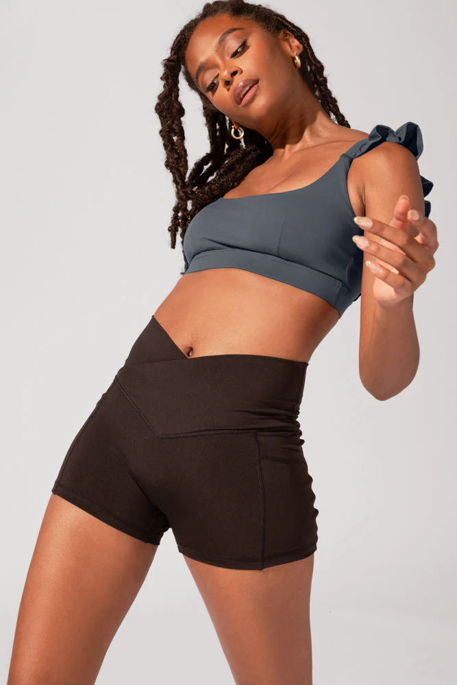 Crisscross HourglassÂ® Booty Short - Black