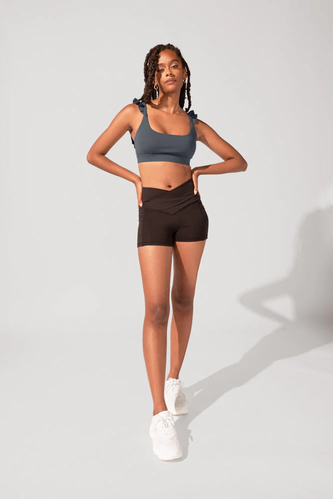 Crisscross HourglassÂ® Booty Short - Black