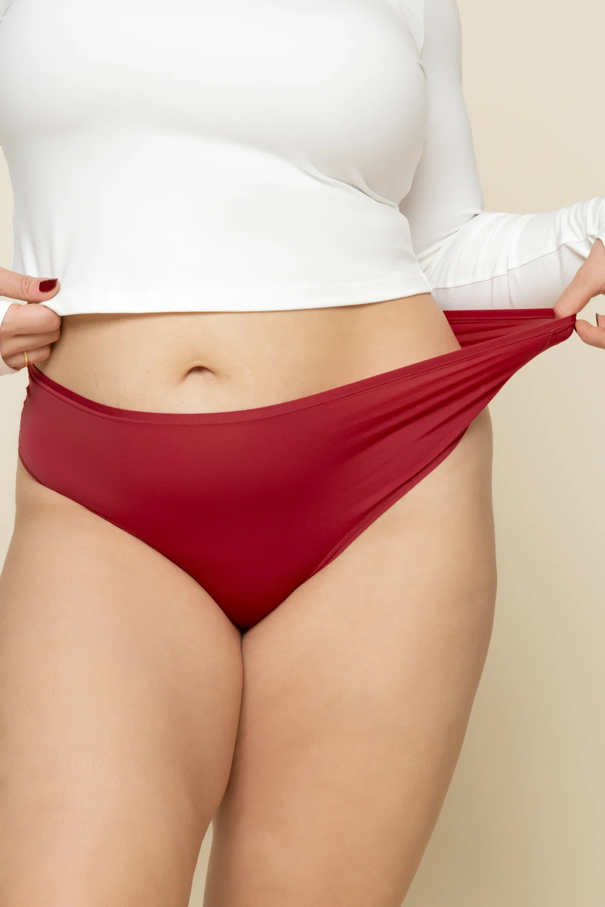 Next to Nothing Thong Panty - Cherry Bomb
