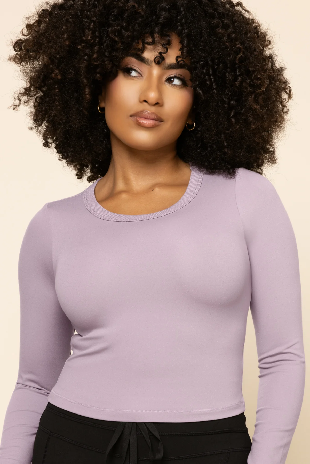 Call Me Baby Reversible Long Sleeve Top (Cropped) - Dusty Mauve