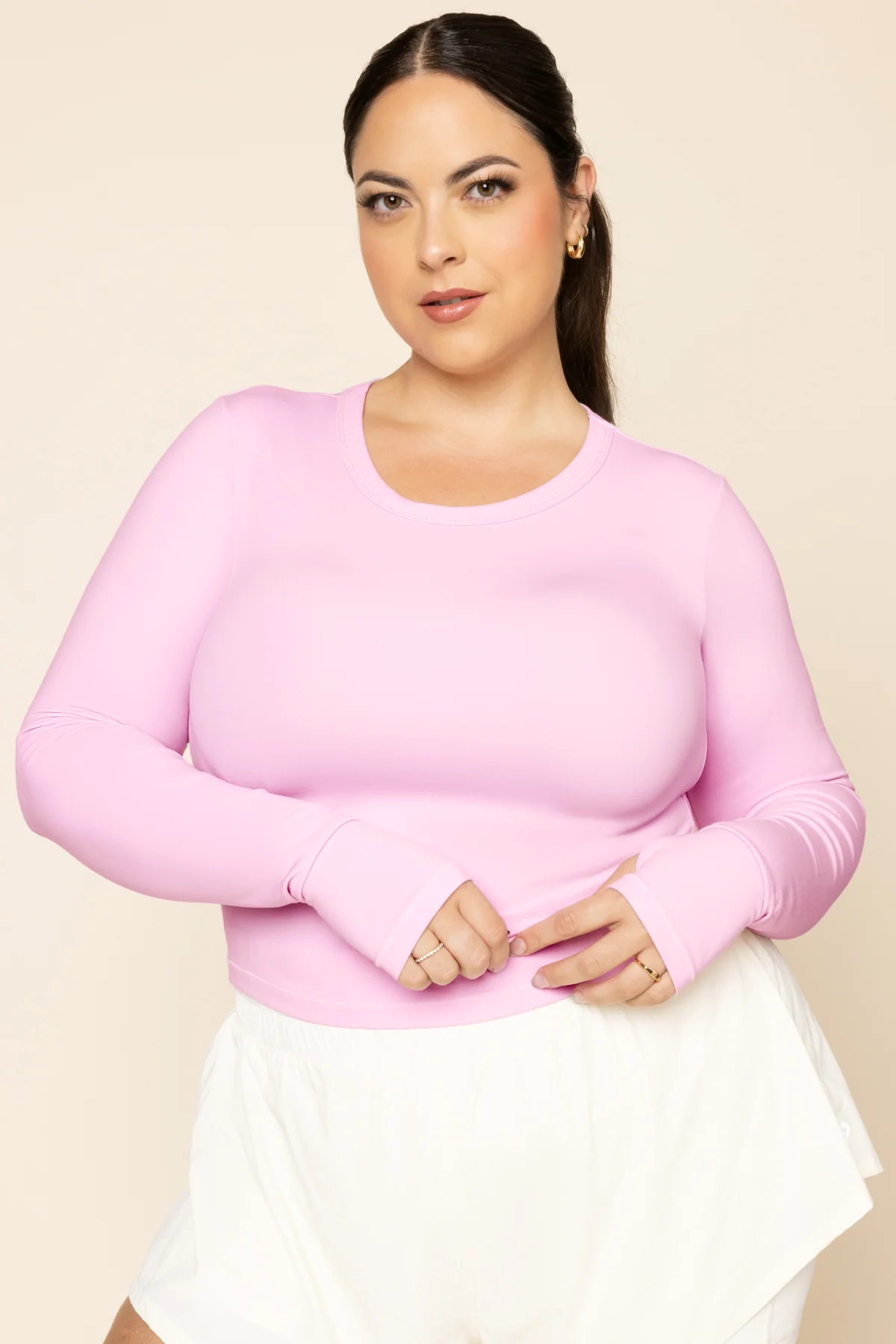 Call Me Baby Reversible Long Sleeve Top (Cropped) - Bubblegum