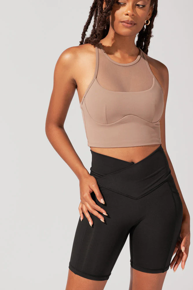 Crisscross HourglassÂ® Biker Short - Black