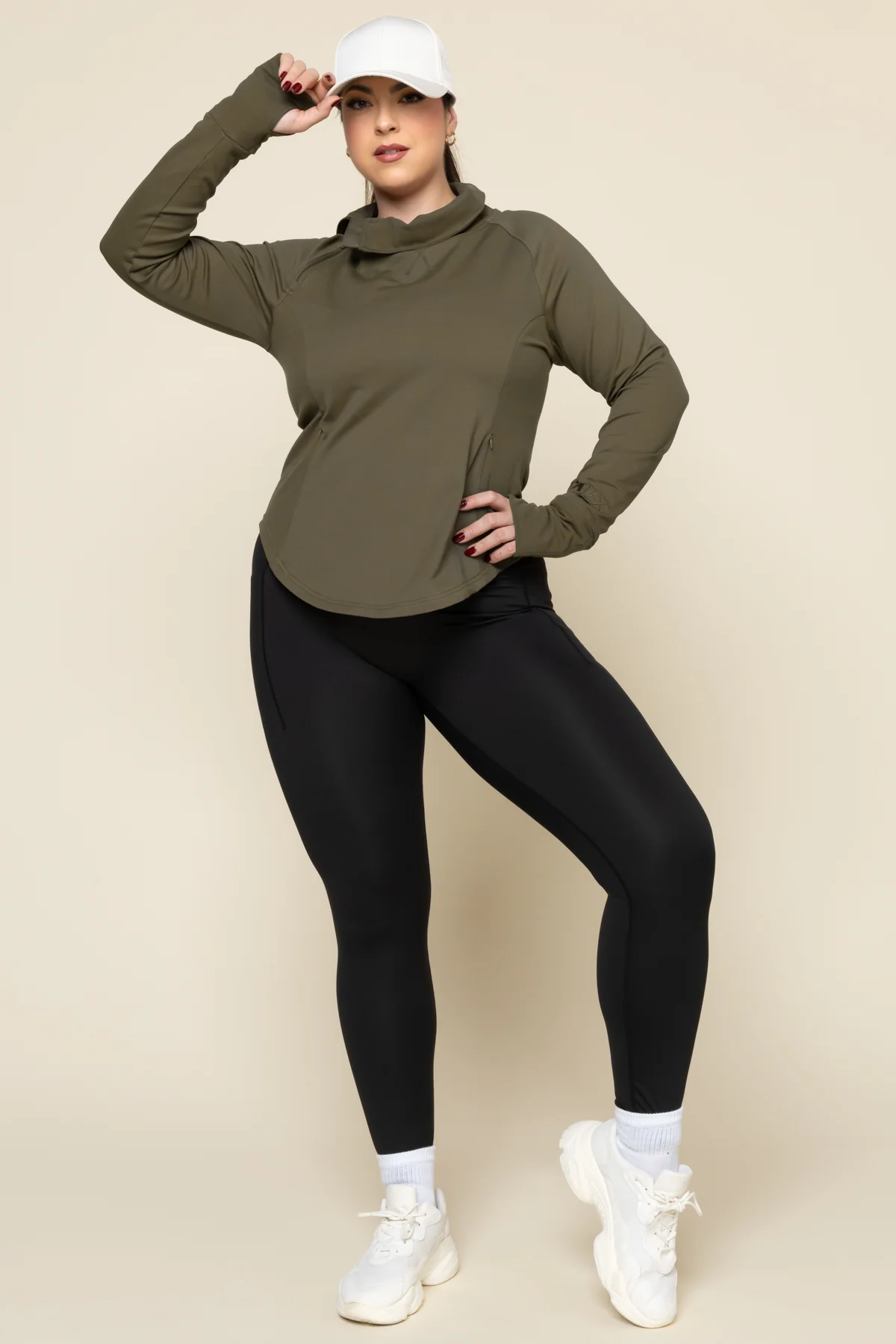 Chasing Pavements Mockneck Pullover - Grasshopper