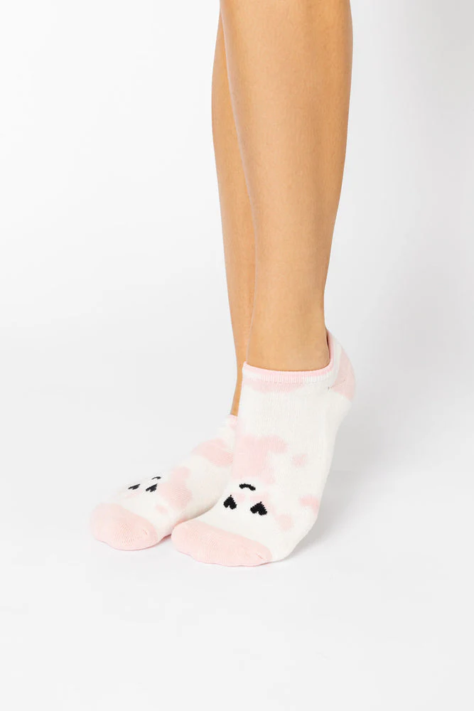 Heart Eyes Low Rise Socks - Pink Tie Dye