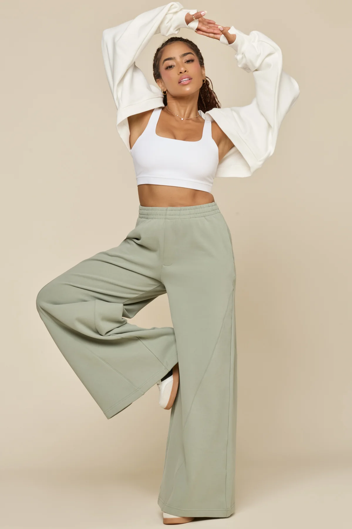 Superwide Sweatpant - Light Sage