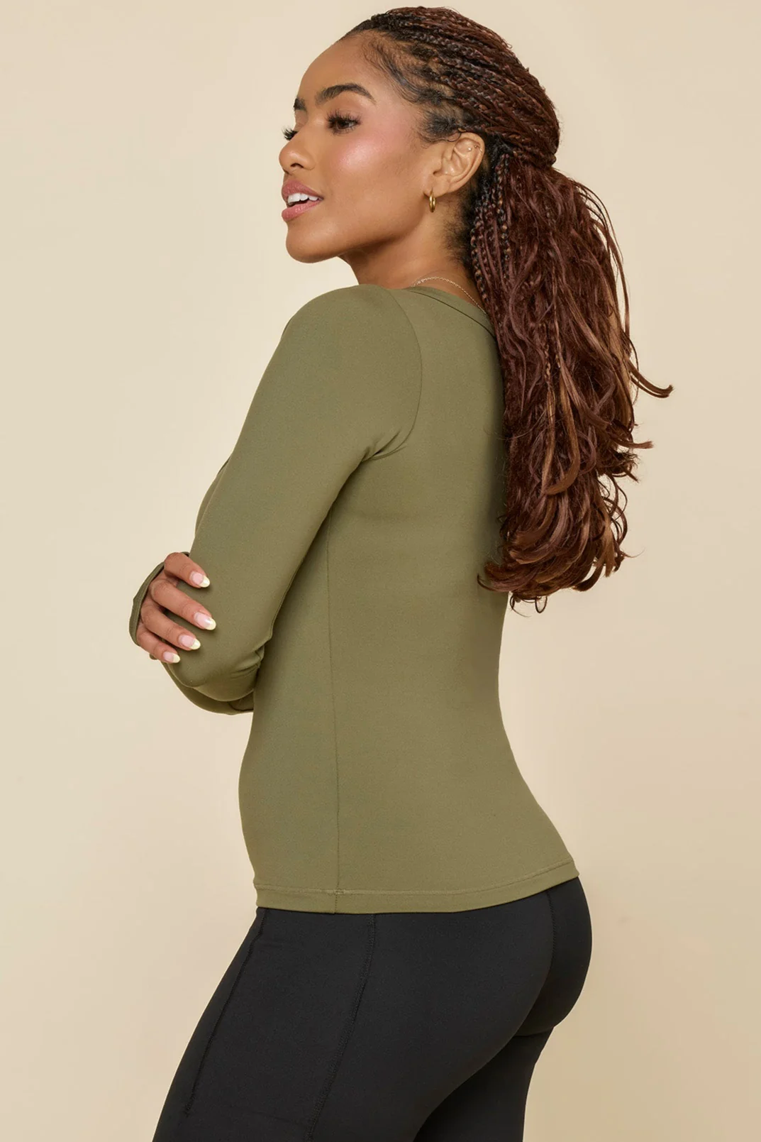 Your Favorite Reversible Long Sleeve Top - Dark Olive