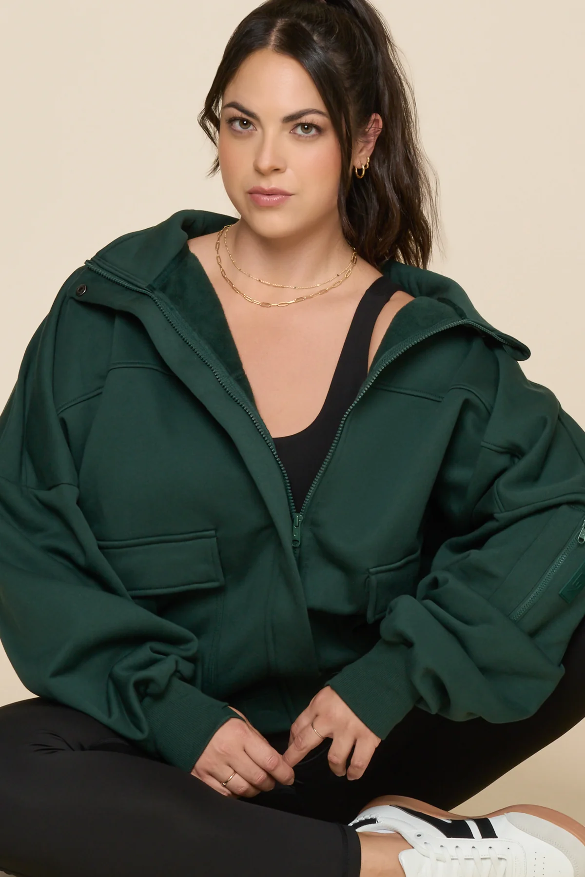 Fly High Bomber Jacket - Game Time Green