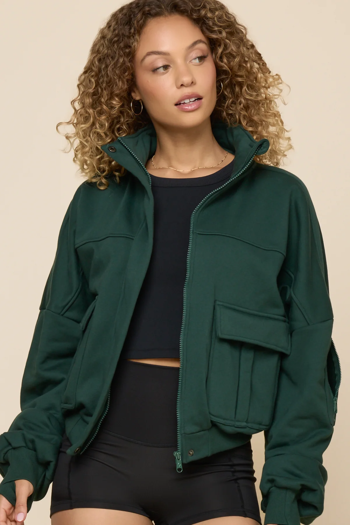 Fly High Bomber Jacket - Game Time Green