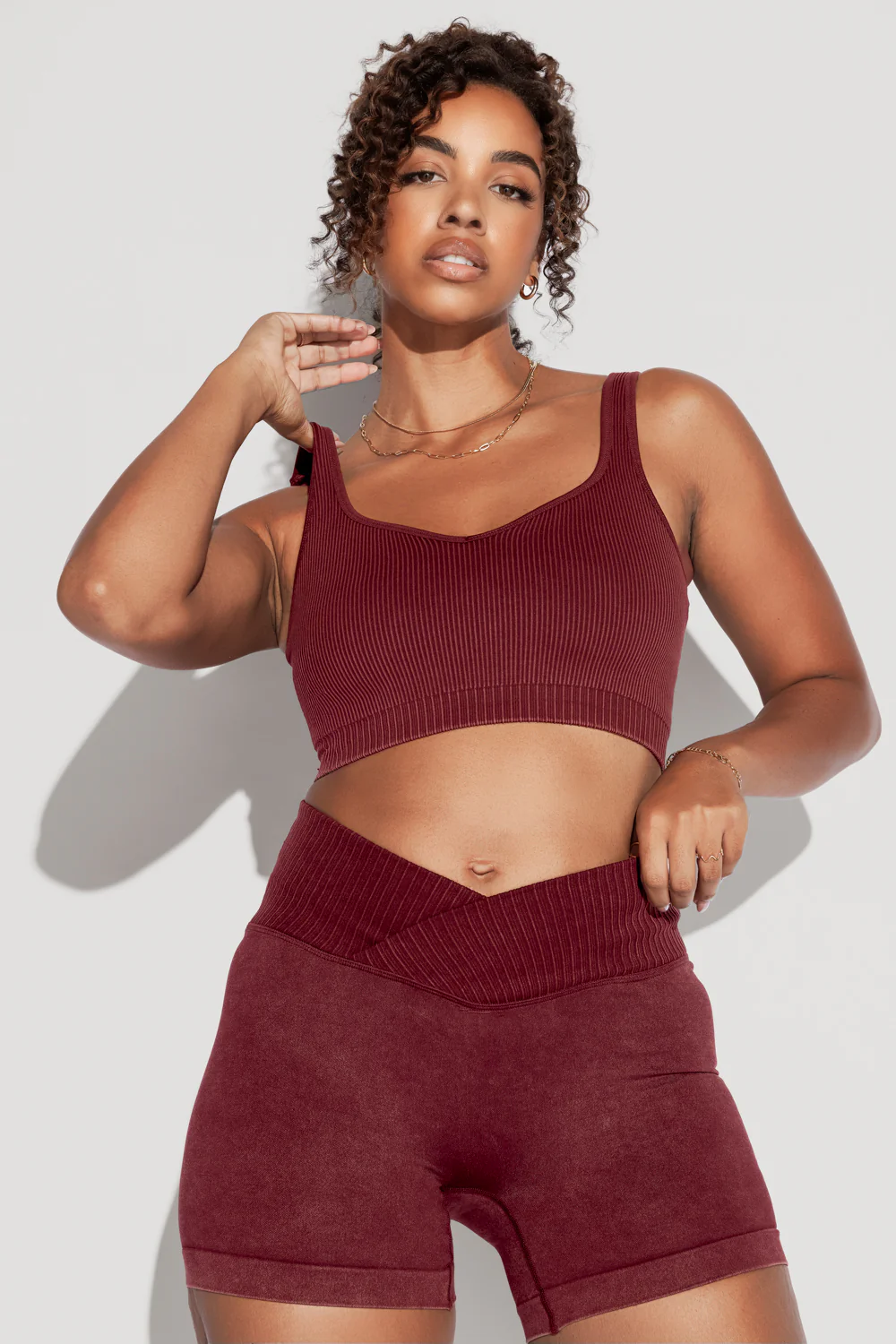 Be My Sweetheart Seamless Crop Top - Garnet
