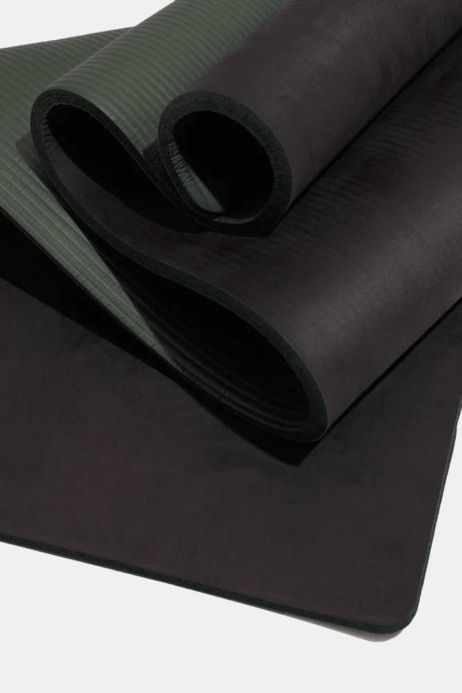 CloudCushion Vegan Suede Yoga Mat - Black 0.5â Thick