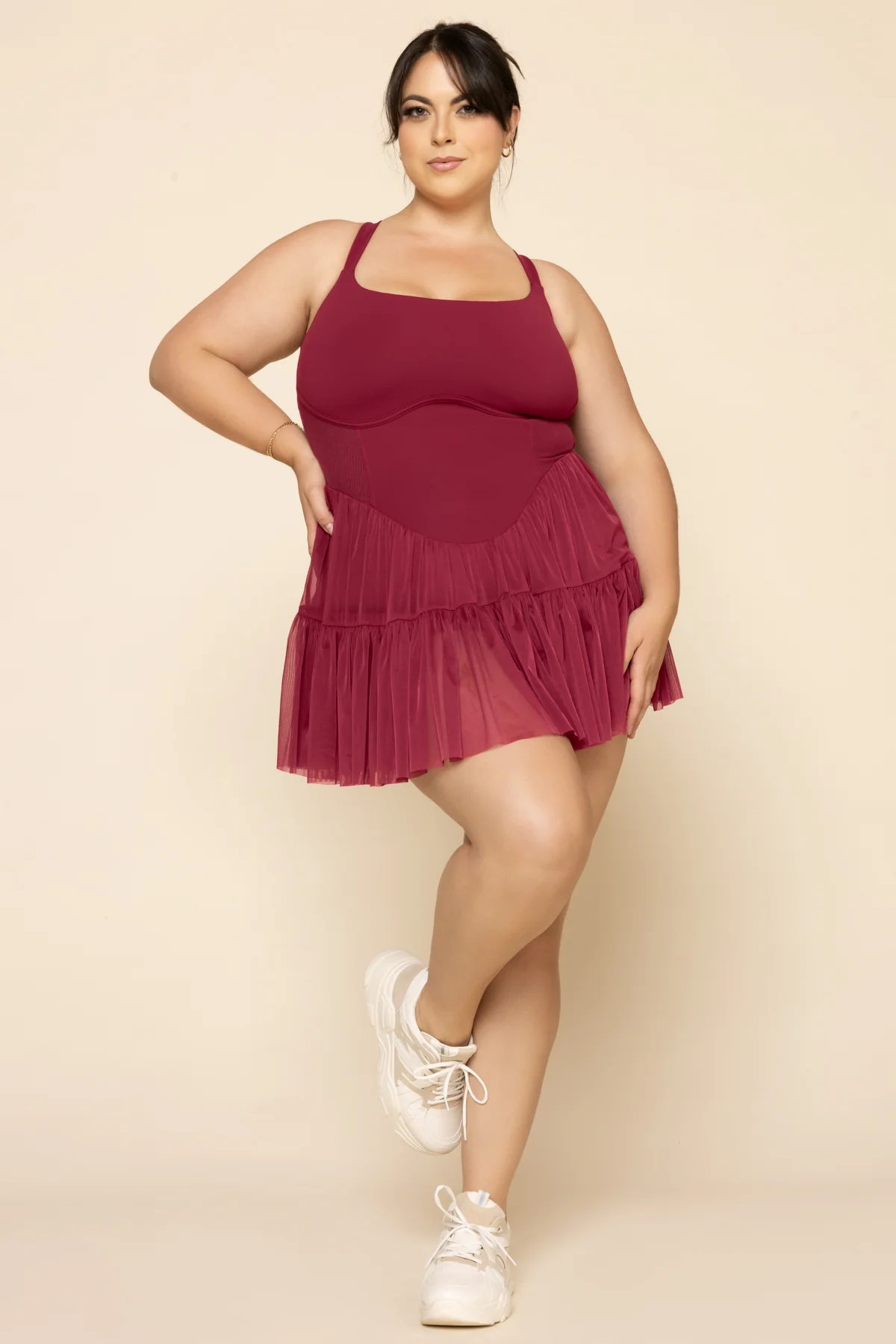 Corset Pirouette Dress - Ruby