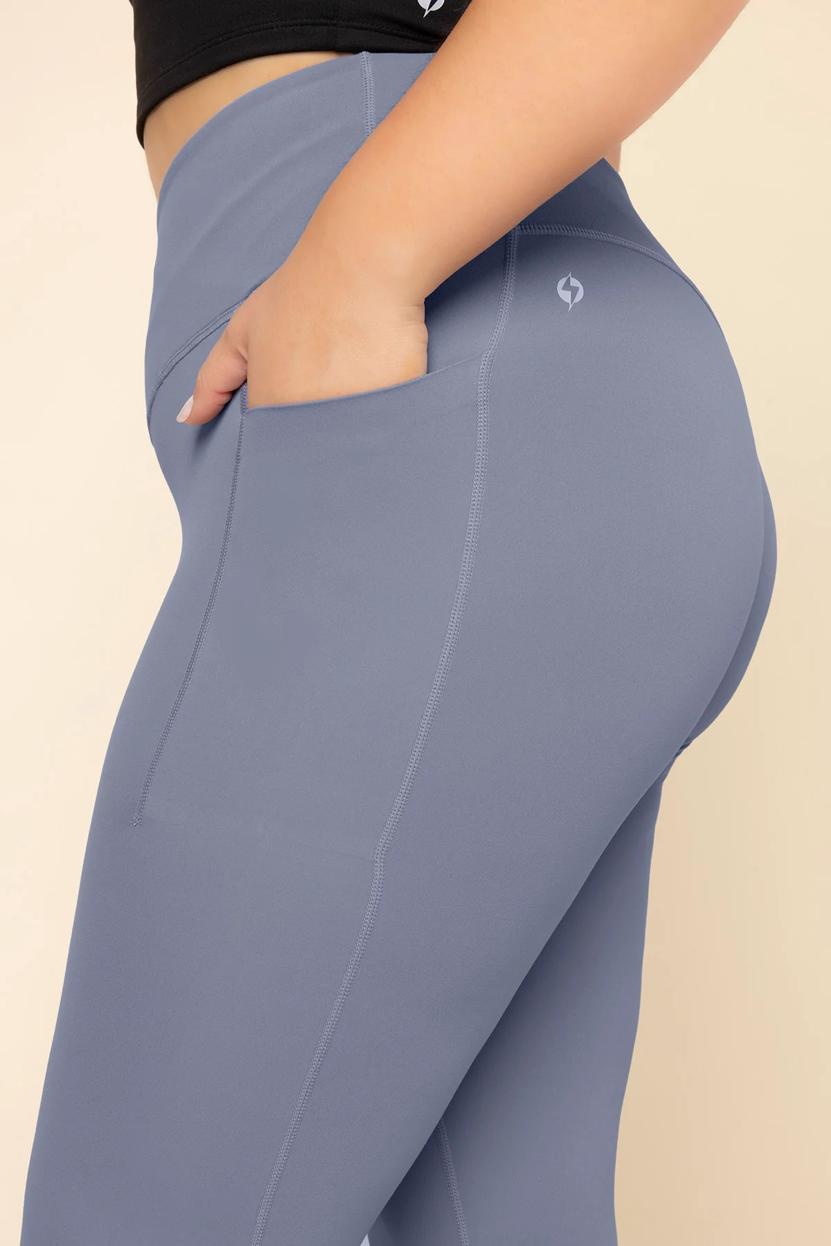 Crisscross HourglassÂ® Leggings with Pockets - Blue Mist