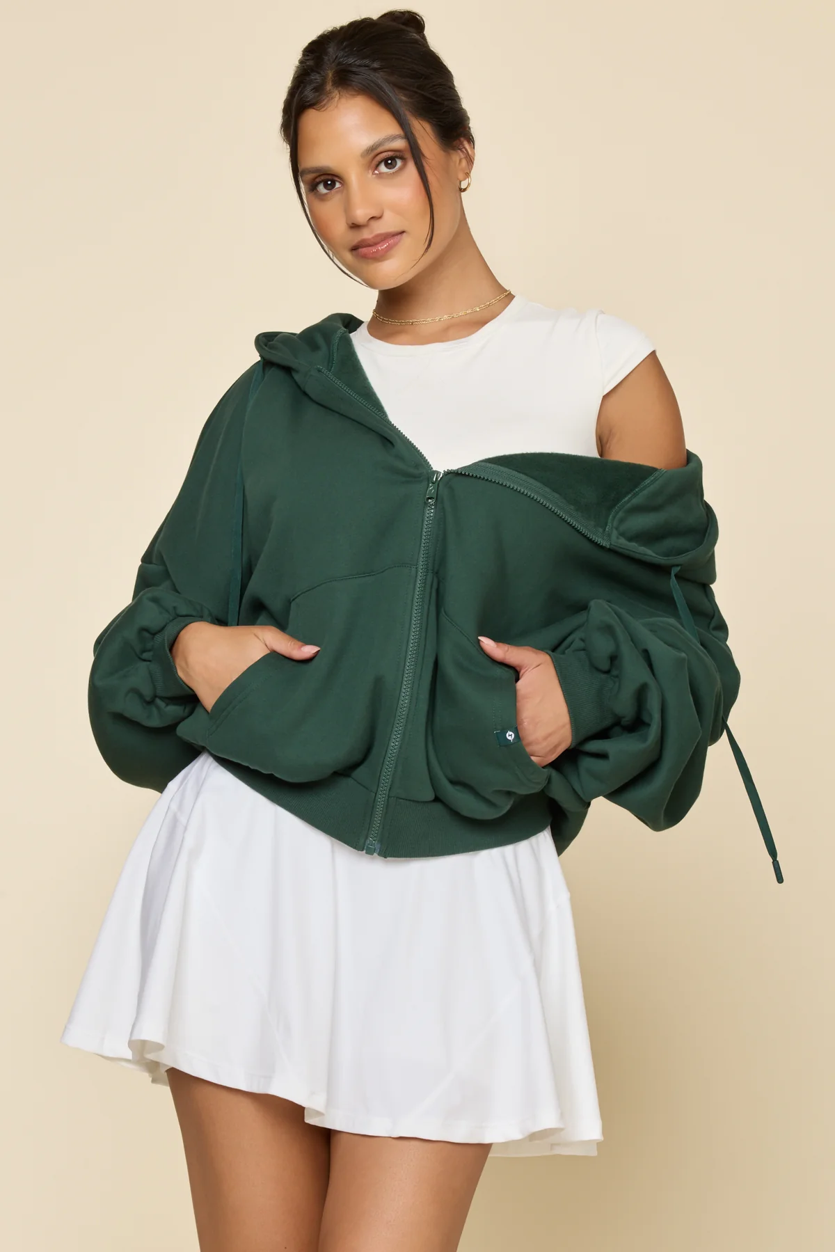 Zip Cloud Hoodie - Game Time Green