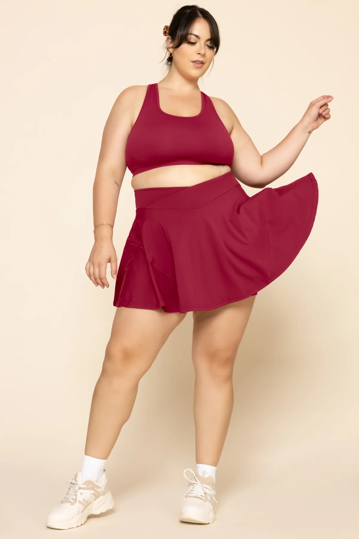 Crisscross HourglassÂ® Twirl Skort - Ruby