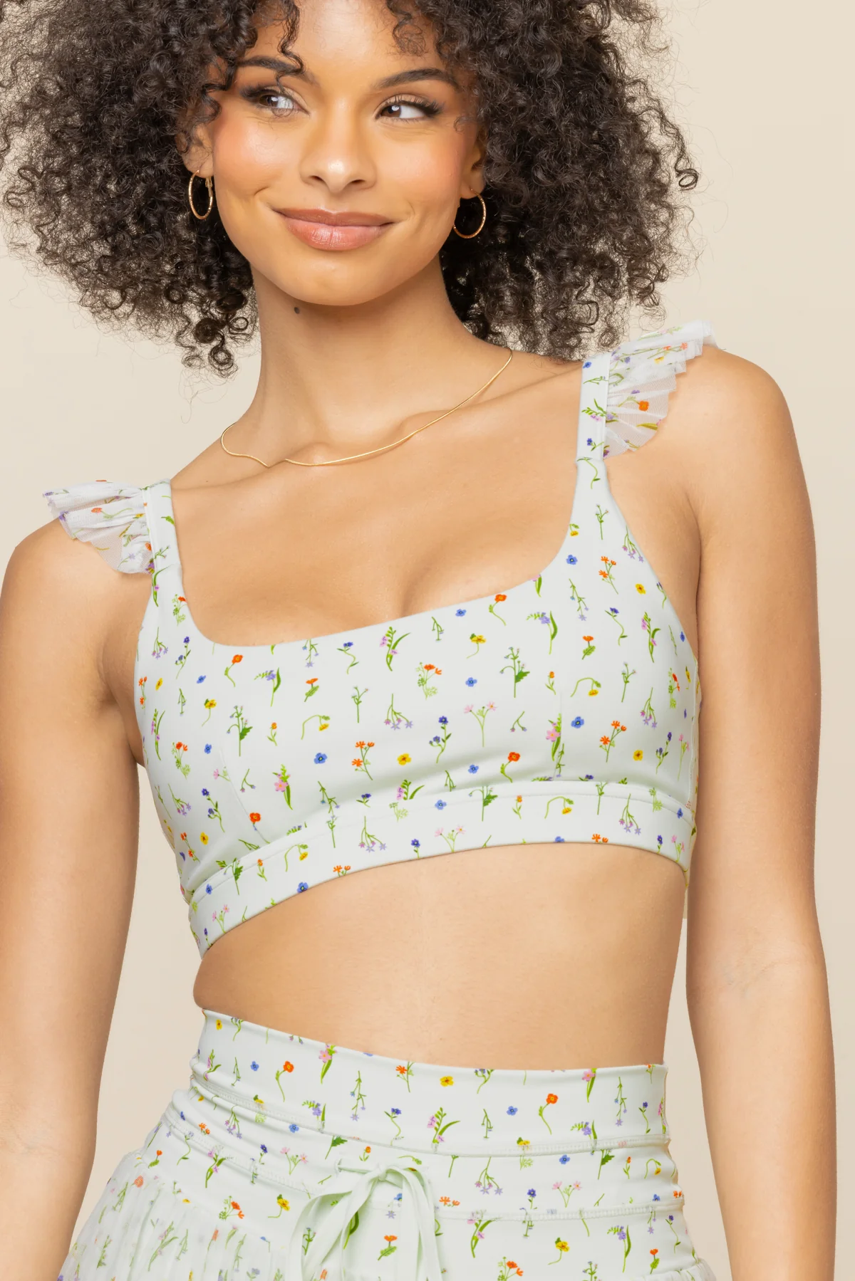 Romance Ruffle Bra  - Meadow