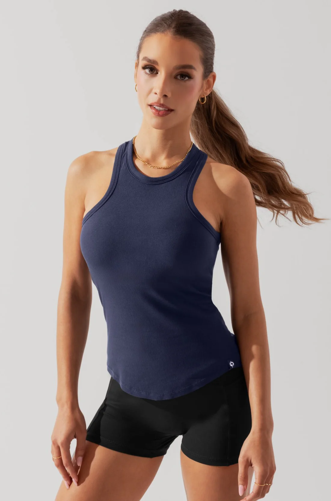 Not Your Typical Tank (Built-in Bra) - Cosmic Navy
