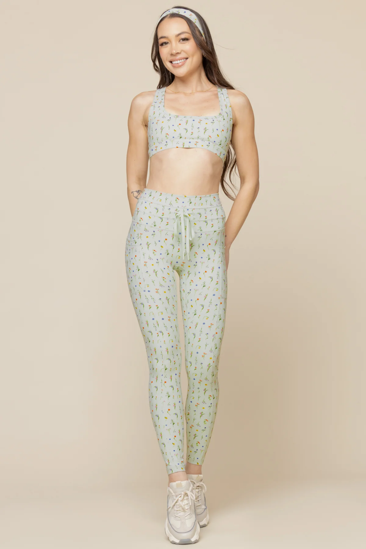 Cargo Legging with Pockets - Meadow