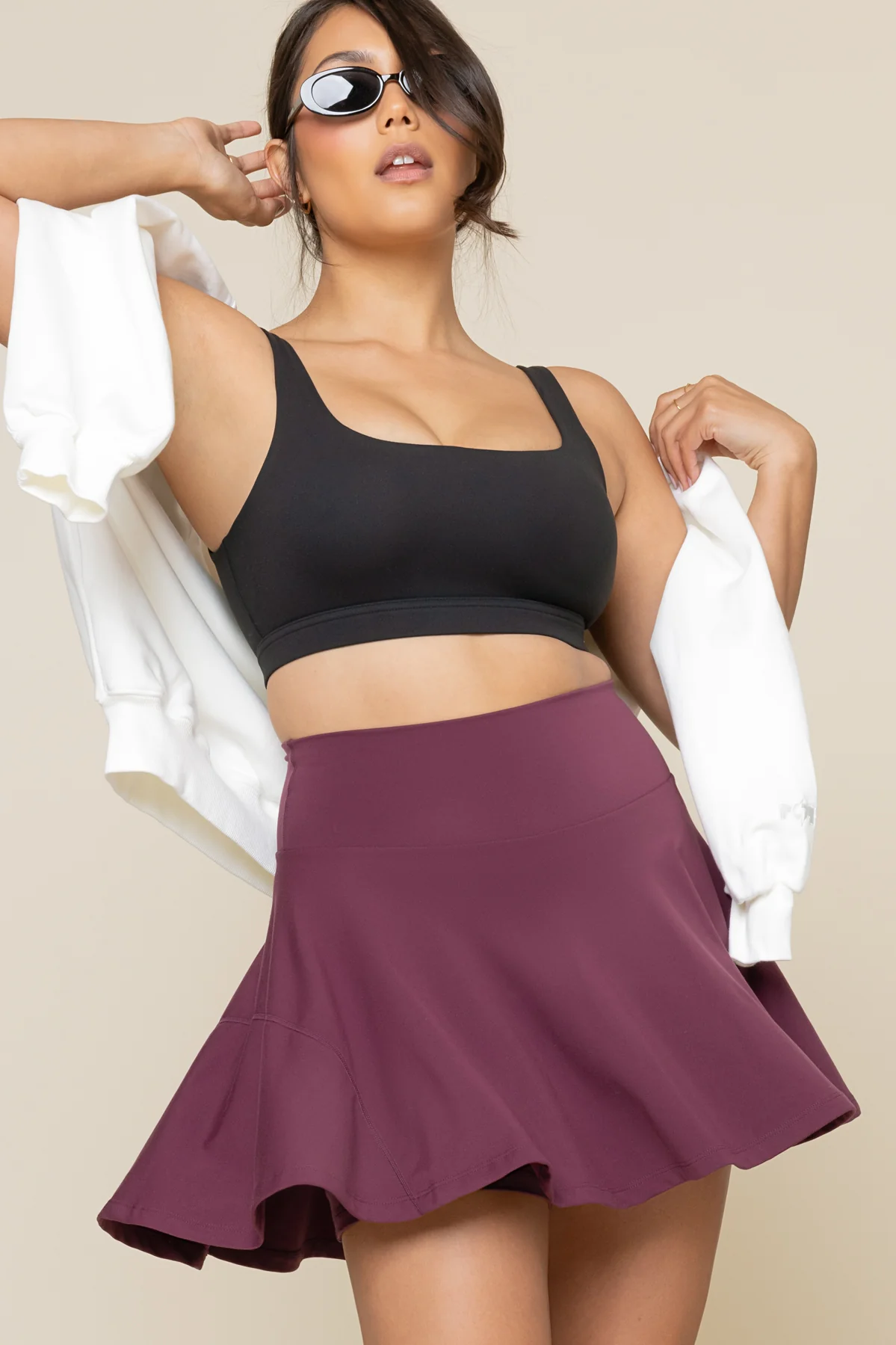 Twirl Skort (Longer) - Plum