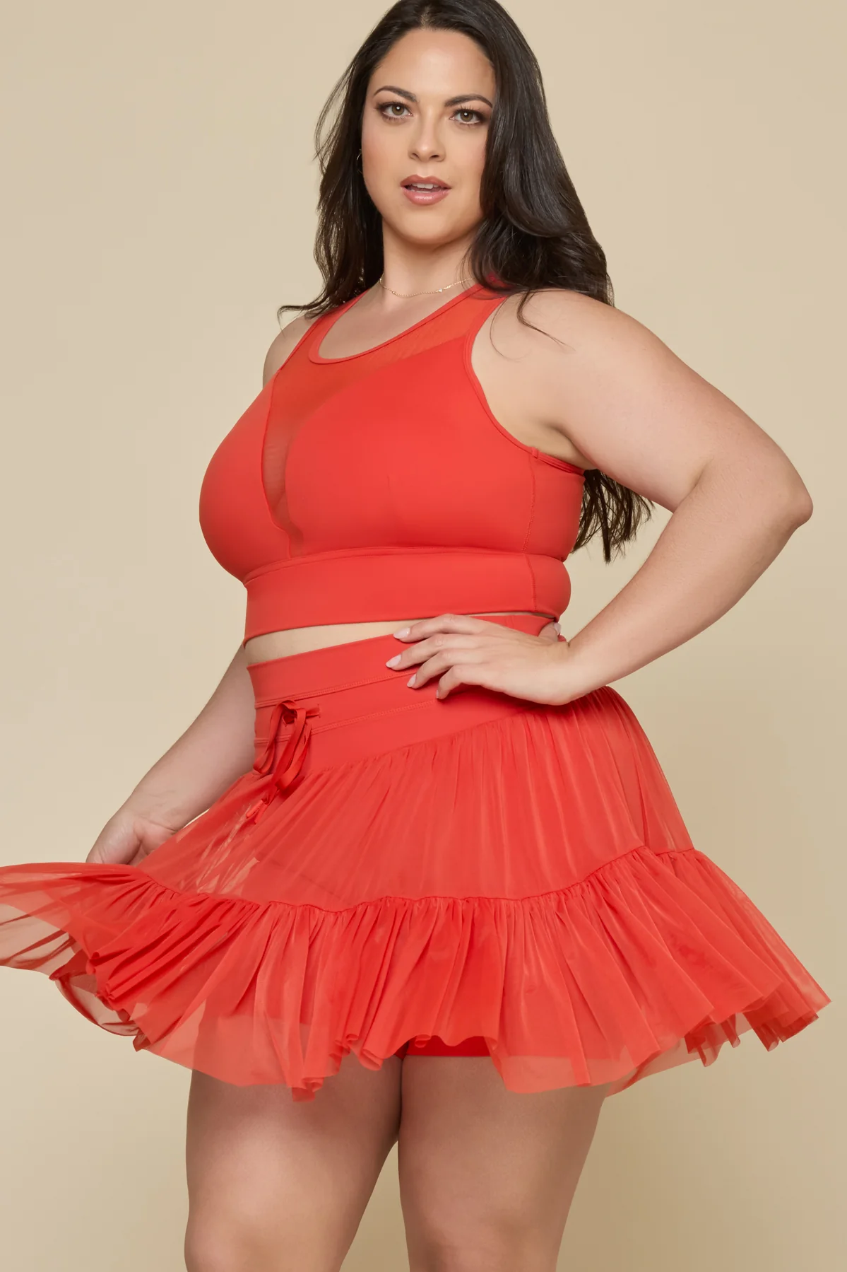 Pirouette Skort - Cayenne