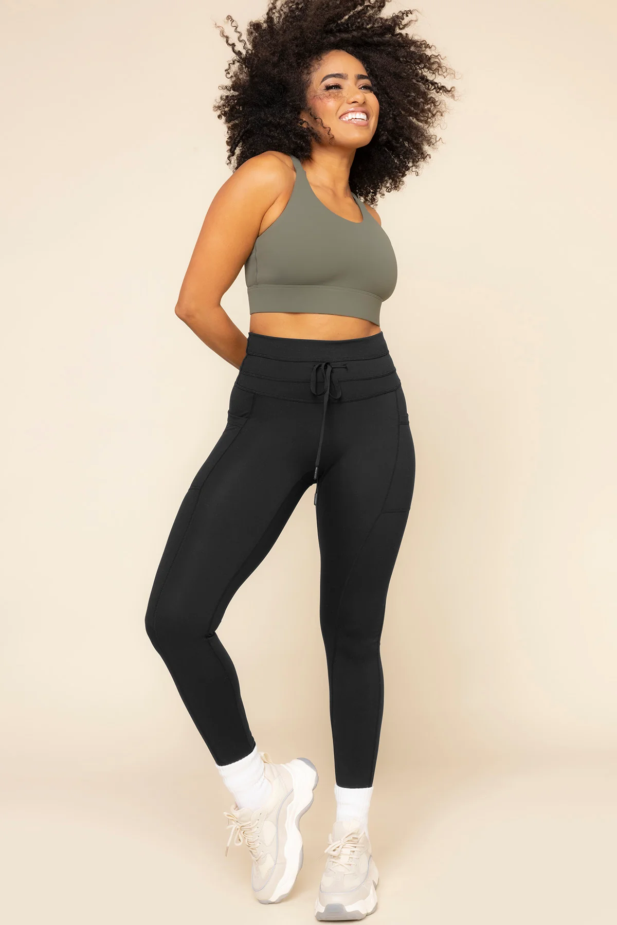 Cargo Legging with Pockets - Black