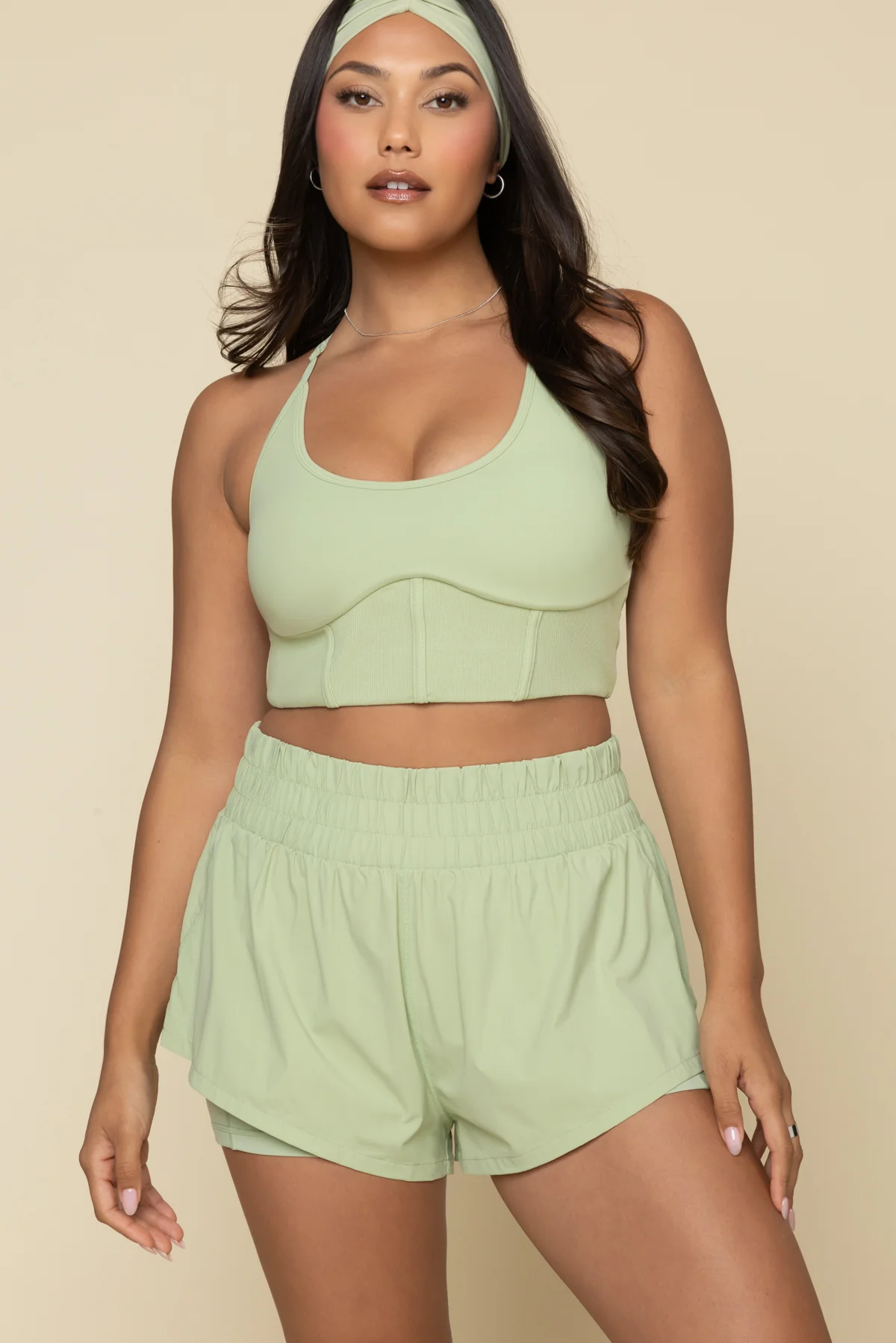 High Waisted Supershortâ¢ - Pistachio