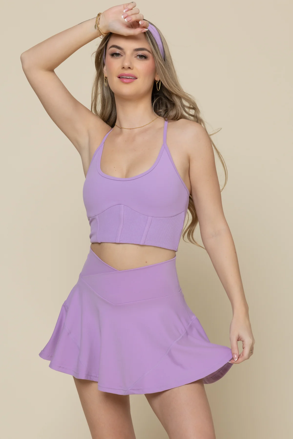 Plié Corset Crop Bralette - Mystic Purple