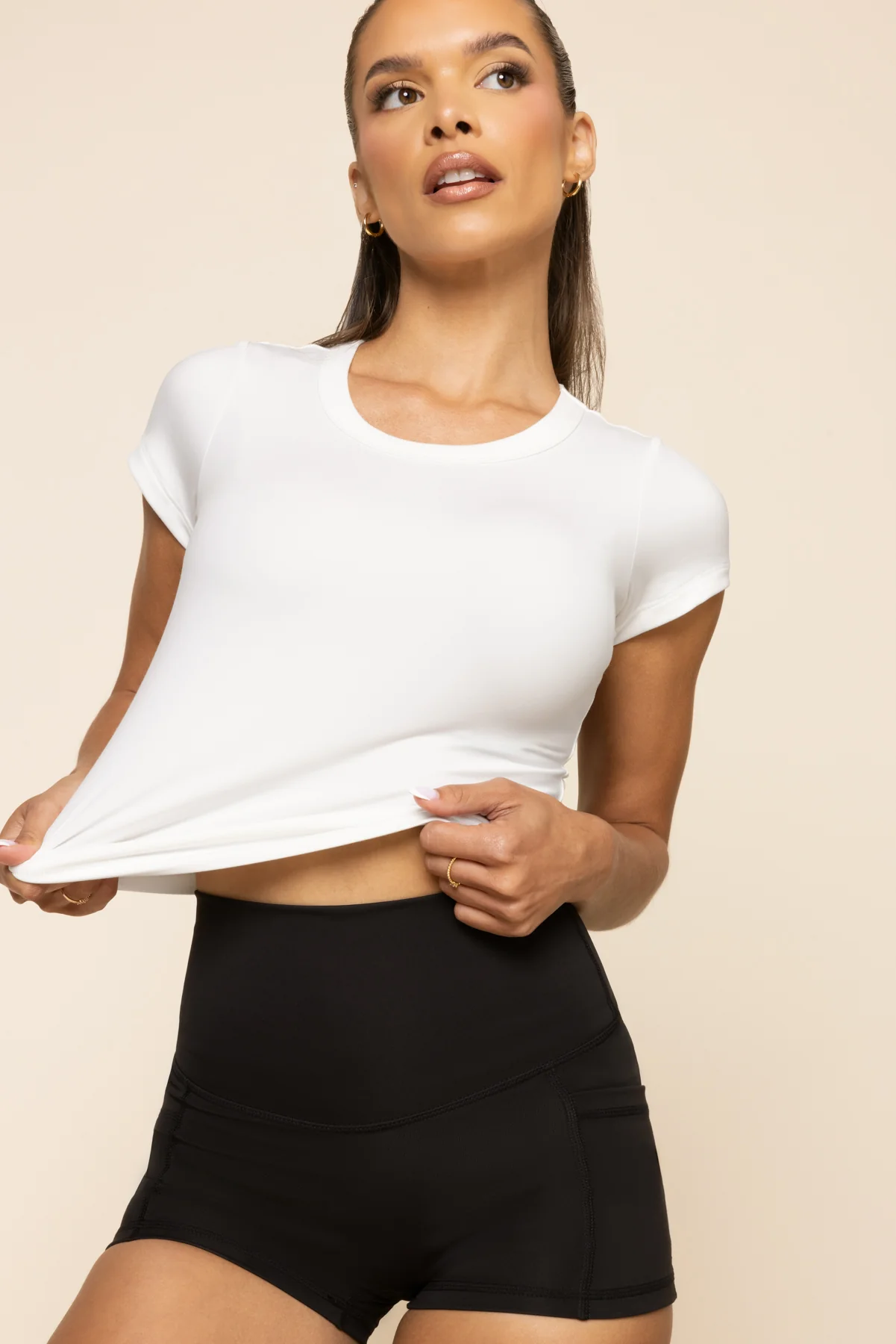 Call Me Baby Reversible Tee (Cropped) - White