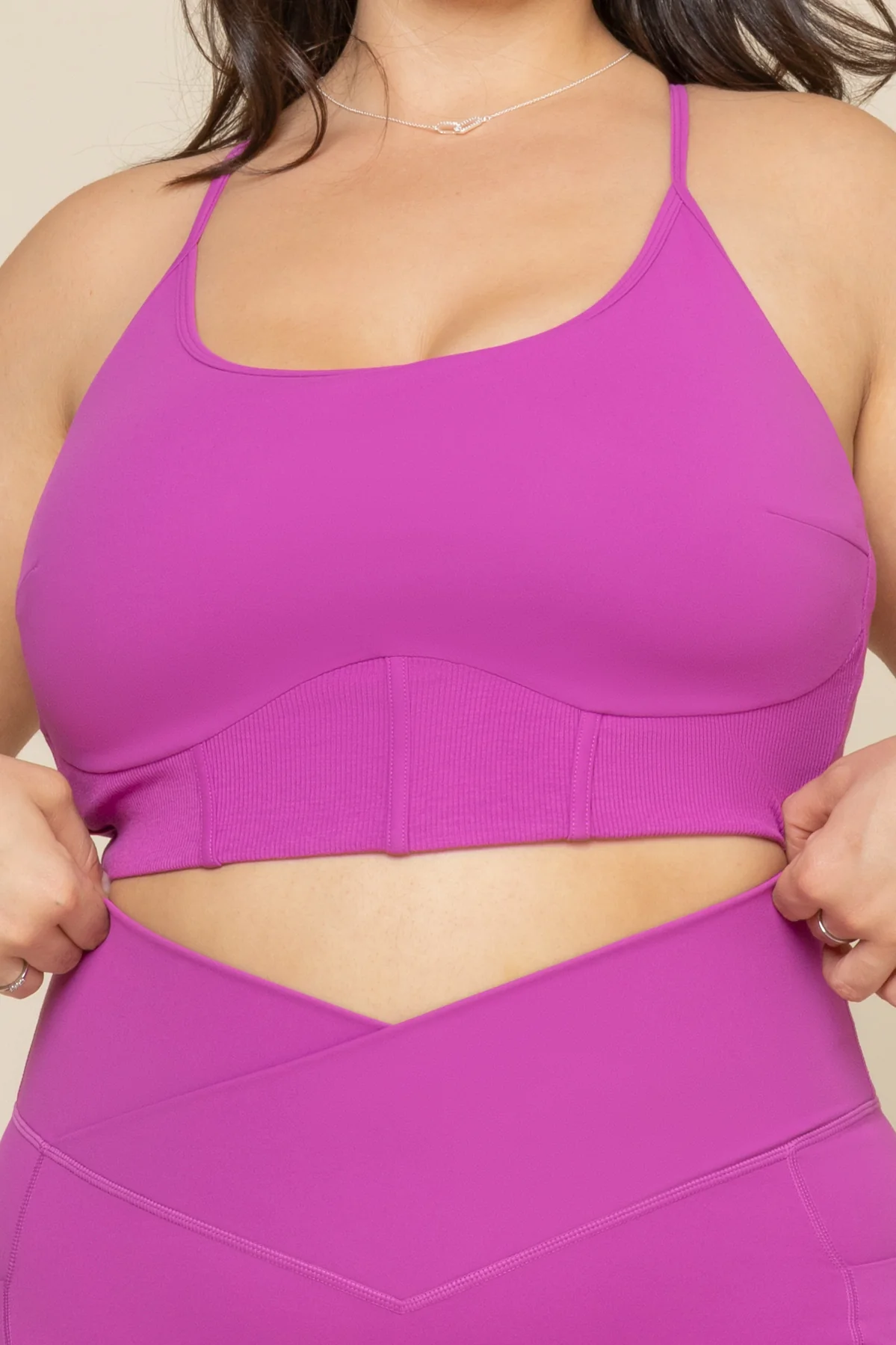 PliÃ© Corset Crop Bralette - Royal Orchid