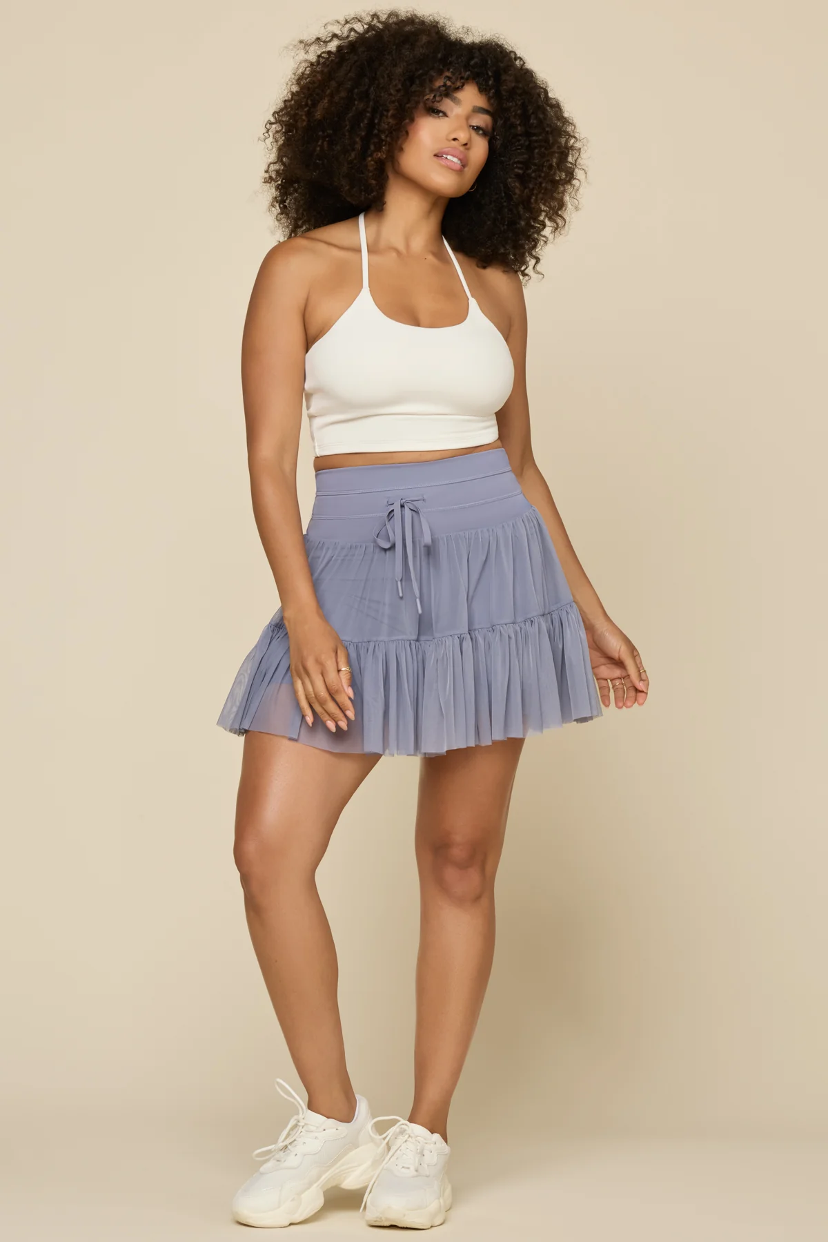 Pirouette Skort (Longer) - Blue Mist