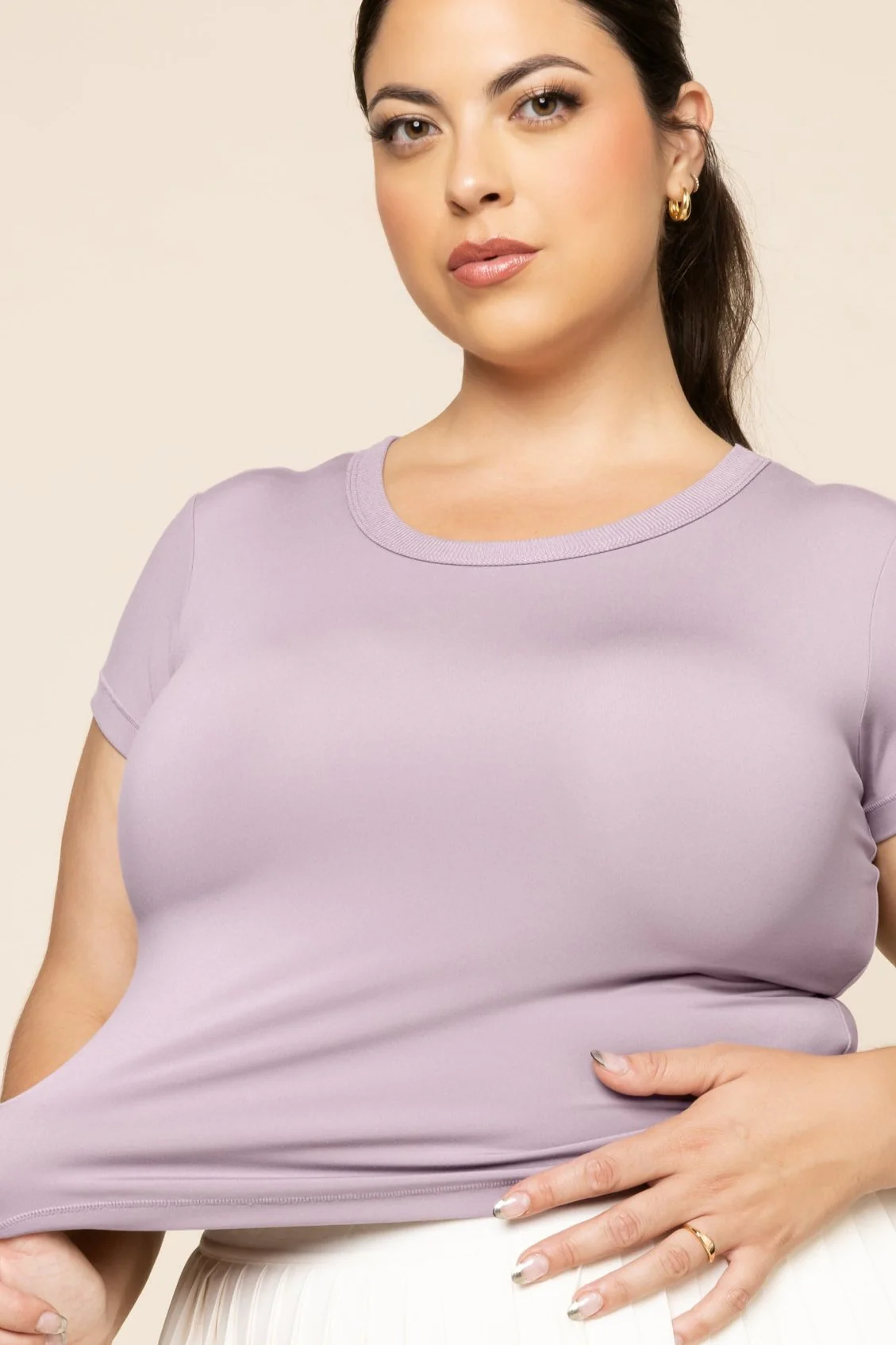 Call Me Baby Reversible Tee (Cropped) - Dusty Mauve