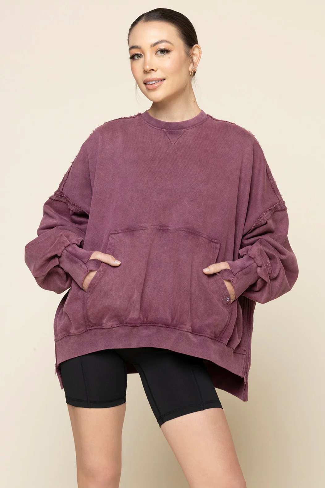 Boxy Crewneck - Vintage Plum