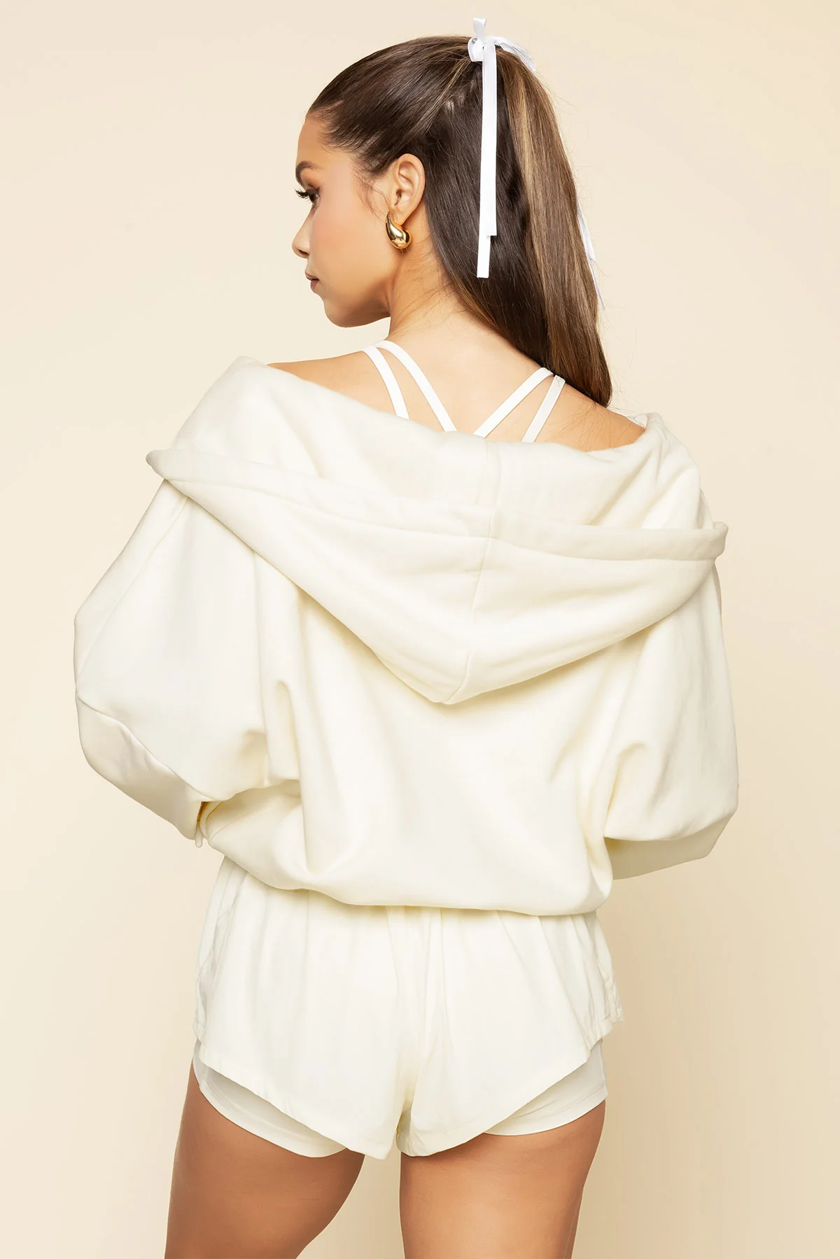 Zip Cloud Hoodie - Ivory