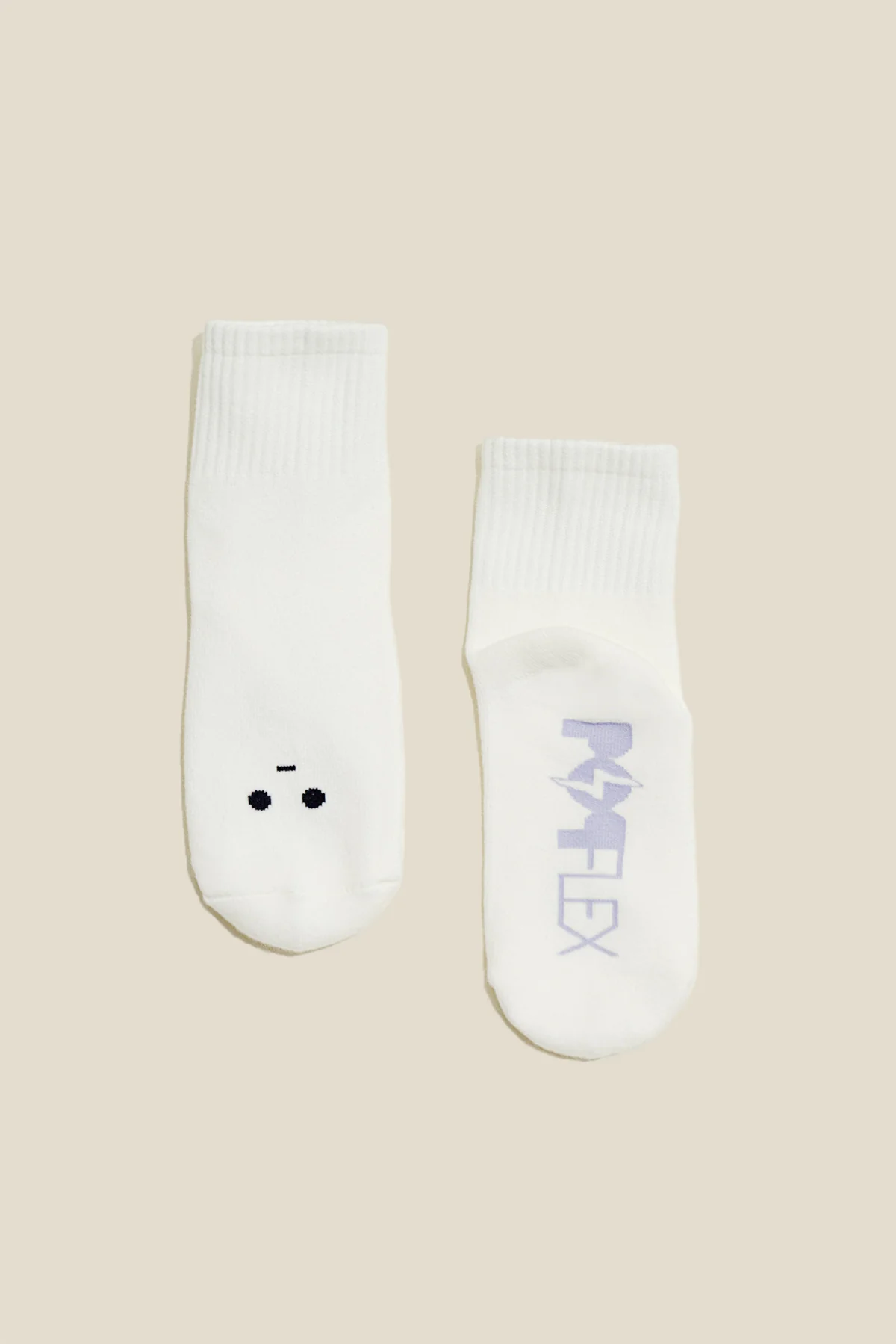 Mixed Emotions Crew Socks - Meh Face