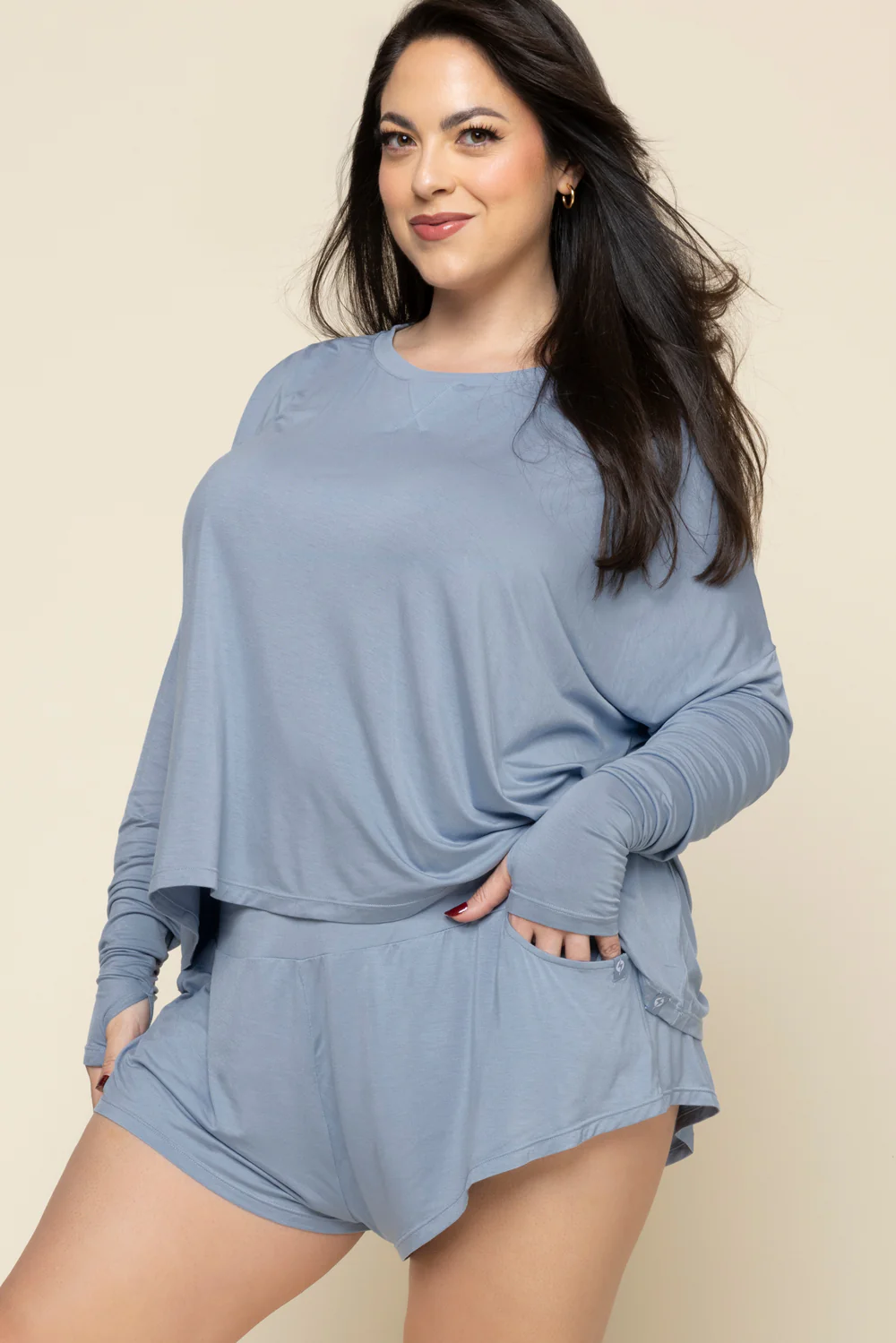 Perfect Lounge Shorts - Dusty Blue