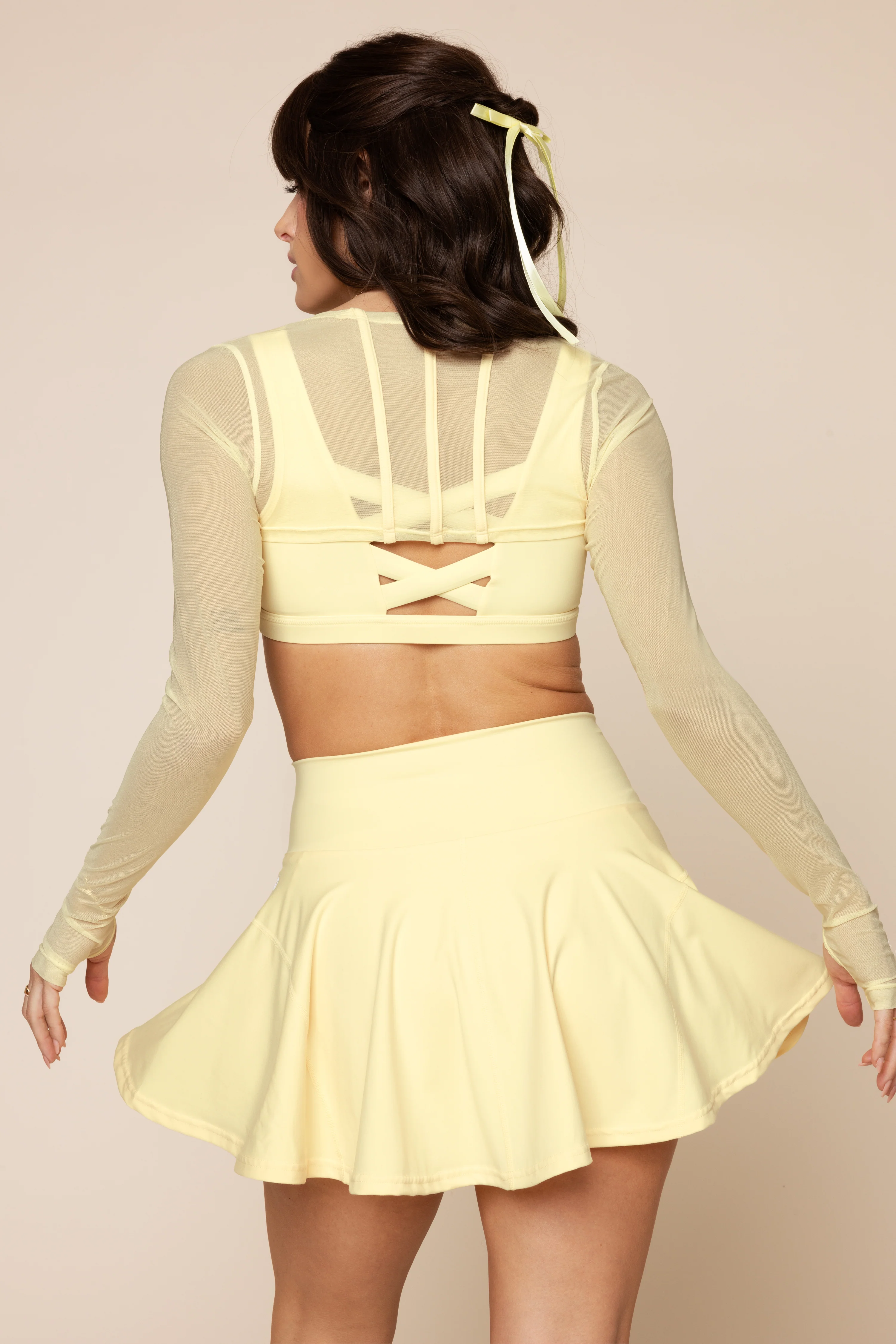 Mesh Corset Shrug - Buttercream