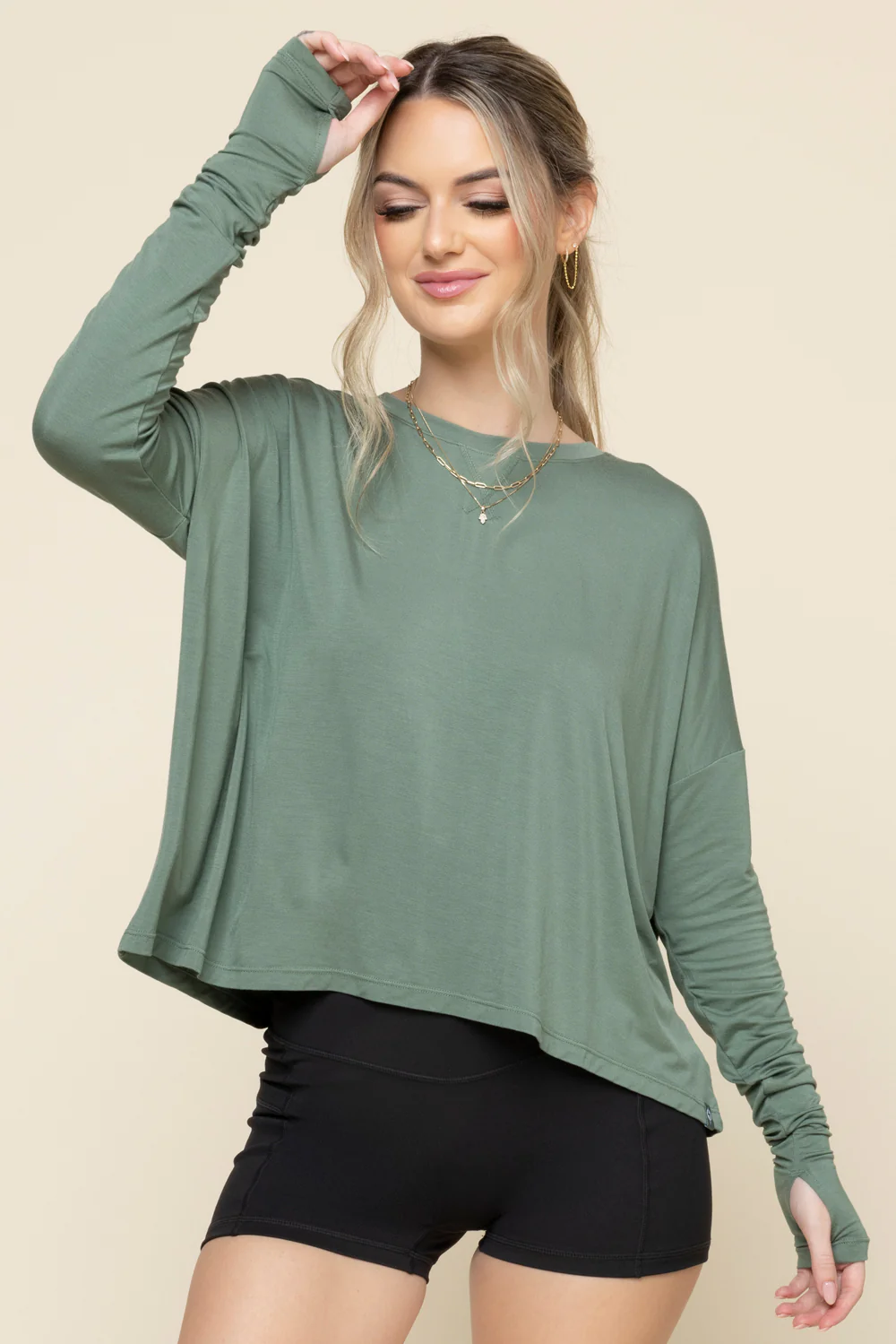 The Perfect Long Sleeve Top - Leaf Green