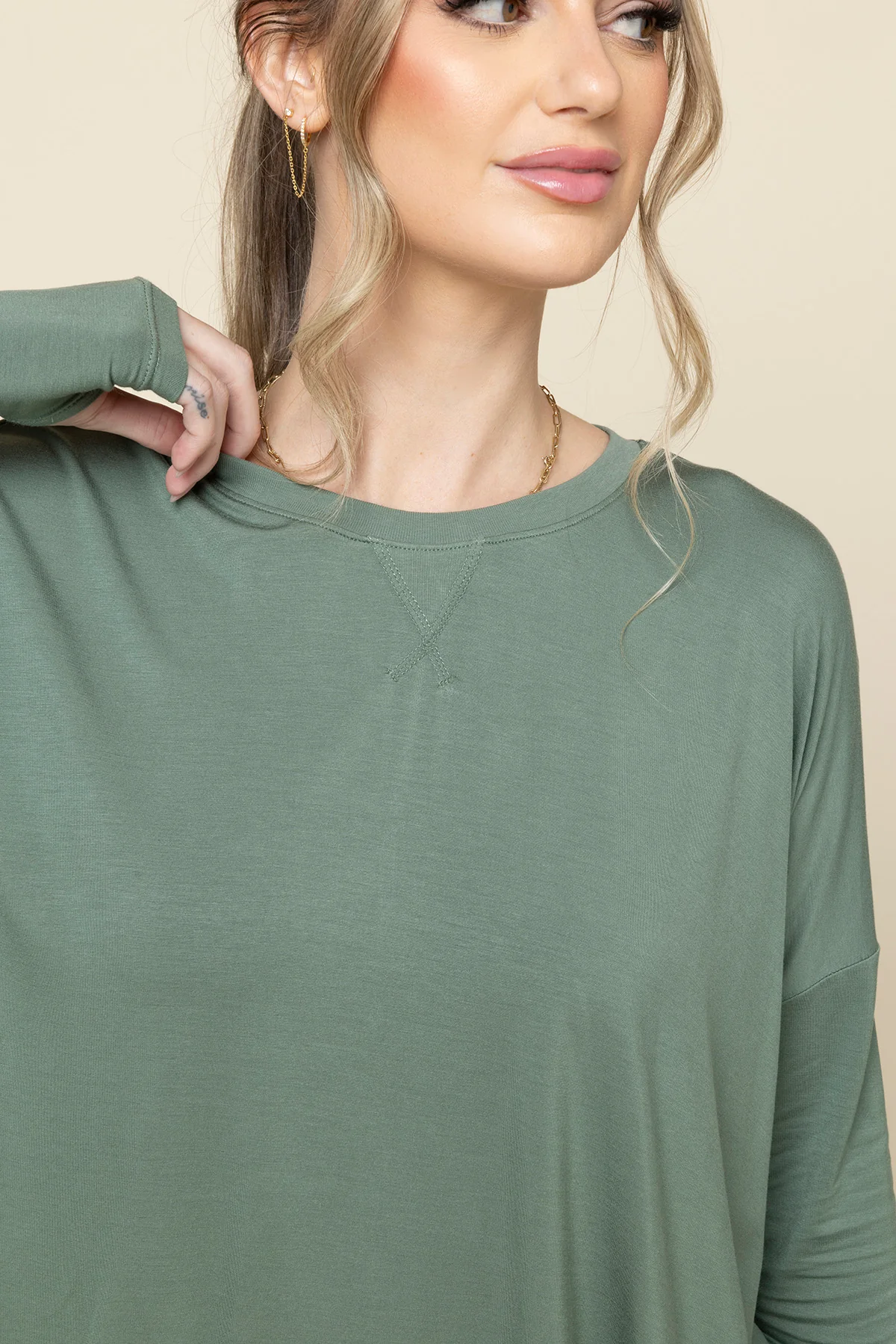The Perfect Long Sleeve Top - Leaf Green
