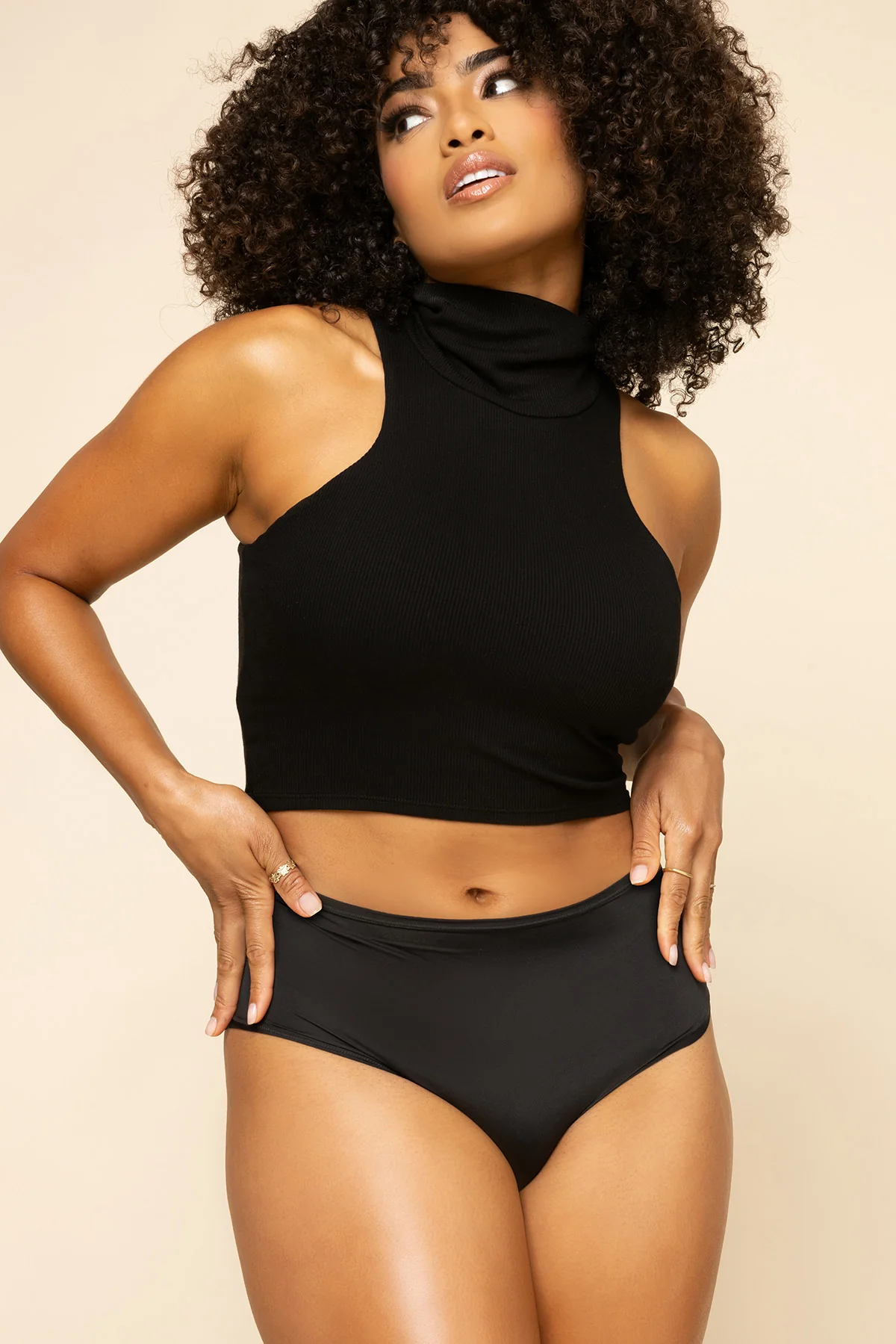 Next to Nothing Higher Rise Cheeky Panty - Black