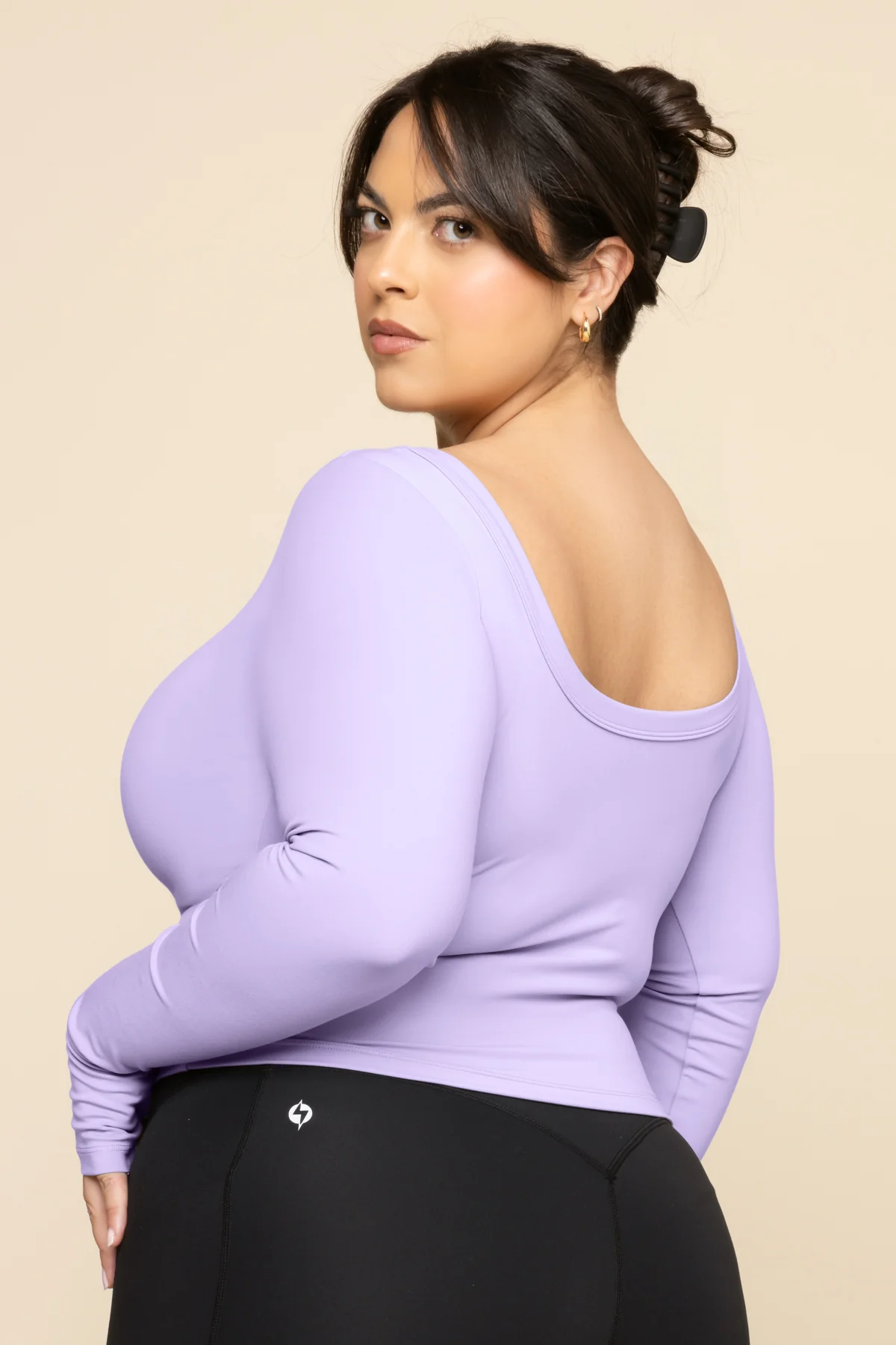Your Favorite Reversible Long Sleeve Top (Cropped) - Digital Lavender